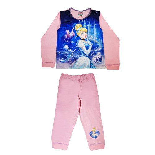 Front - Disney Princess Girls Cinderella Pyjama Set