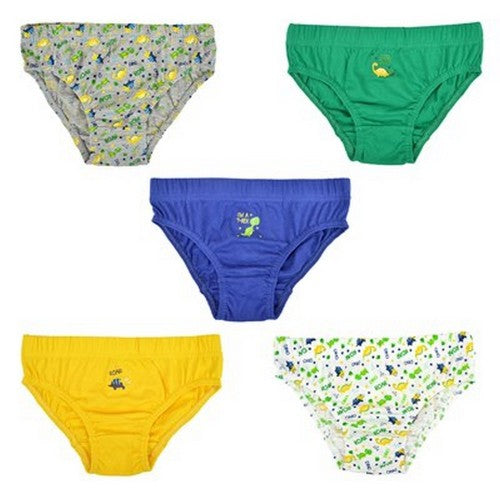 Front - Tom Franks Kids Boys Dinosaur Briefs (Pack Of 5)