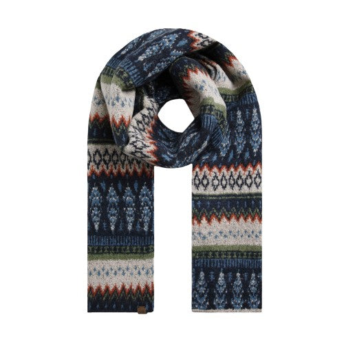 Olive Green - Front - Weird Fish Heathfield Fair Isle Scarf