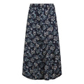 Front - Weird Fish Womens/Ladies Tiya Floral EcoVero Godet Midi Skirt