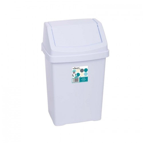 Front - Casa 8L Swing Bin Ice White