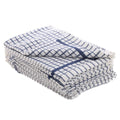 Front - No 50 Terry Check Tea Towel Blue
