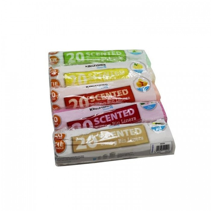 Front - Kingfisher Scented Tie Handle Swing Bin Liners 50L 20pk
