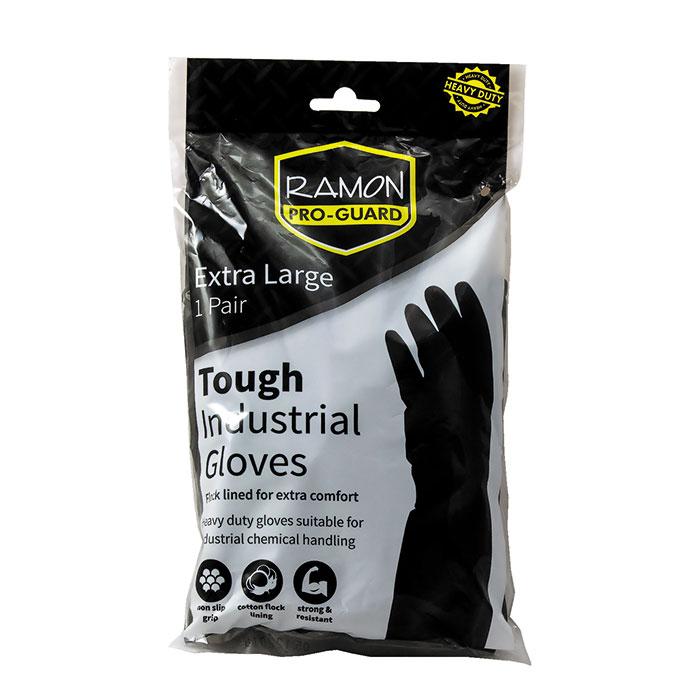 Front - Optima Black Heavy Weight Glove Extra Large