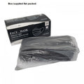 Front - Disposable Face Mask 3ply Black 50pk