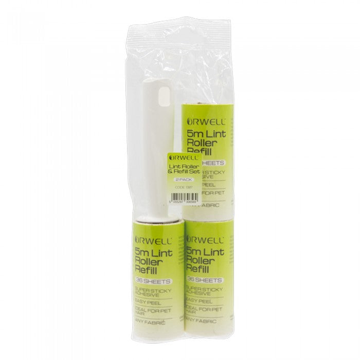 Front - Orwell Lint Roller & 2 Refills 5m