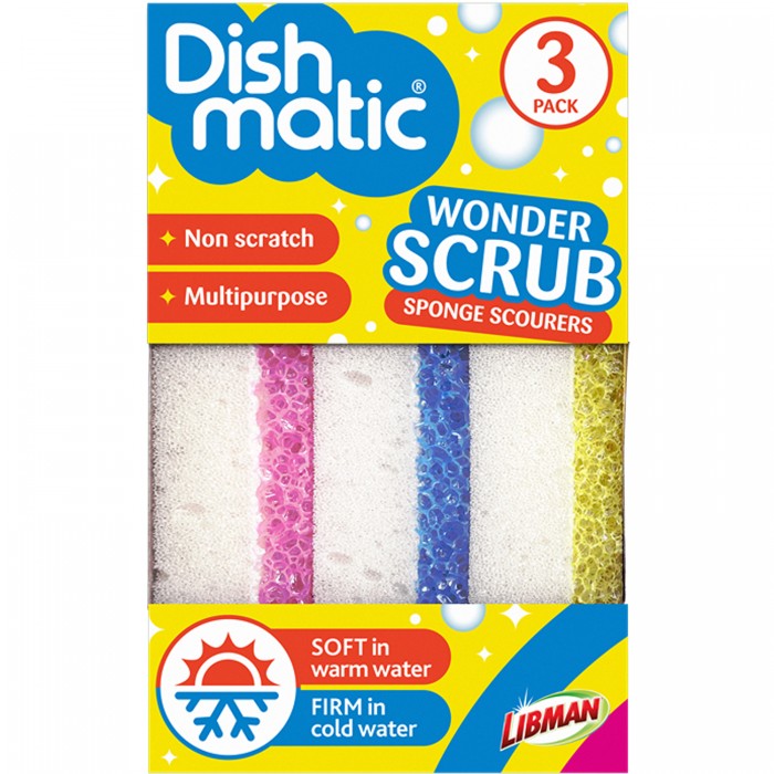 Front - Dishmatic Wonder Scrubs 3pk