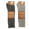 Front - Men's Wool Outdoor Boot Socks One Pair Size 7-11