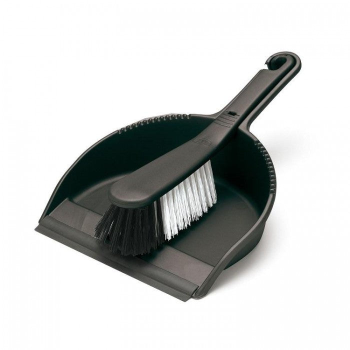 Front - Addis Soft Dustpan & Brush Black
