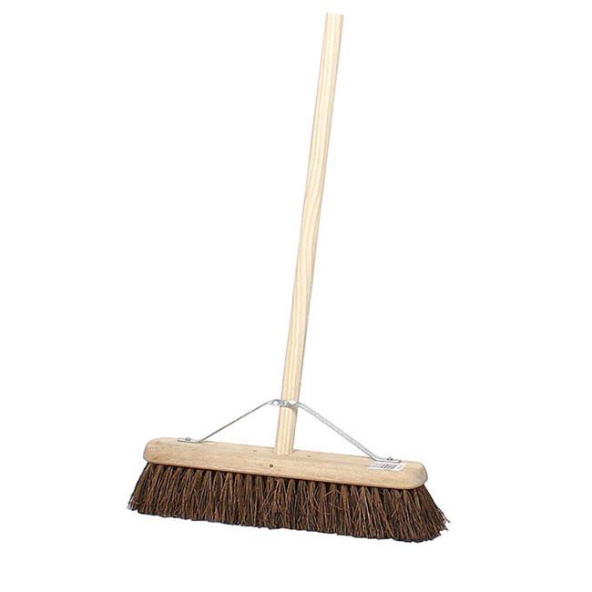 Front - Assembled 18' Contract Stiff Bassine Platform Broom