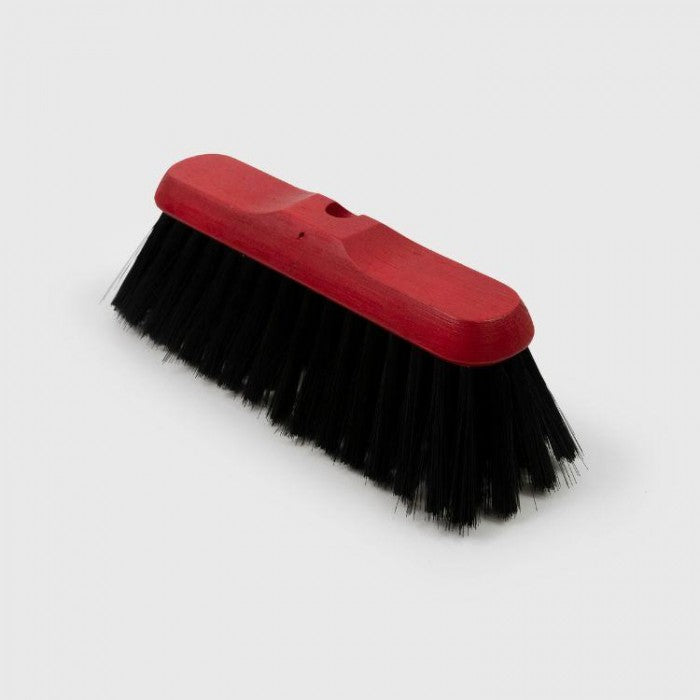 Front - Head Only 11'' Red Synthetic Black Coco Soft Sweeping Broom Threaded