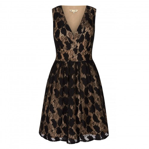 Front - Yumi Womens/Ladies Vintage Lace Dress