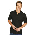Black - Back - Absolute Apparel Mens Pioneer Polo
