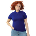 Royal Blue - Front - Absolute Apparel Womens-Ladies Elegant Fitted Polo