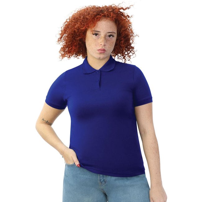 Royal Blue - Front - Absolute Apparel Womens-Ladies Elegant Fitted Polo