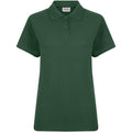 Bottle Green - Front - Absolute Apparel Womens-Ladies Elegant Fitted Polo