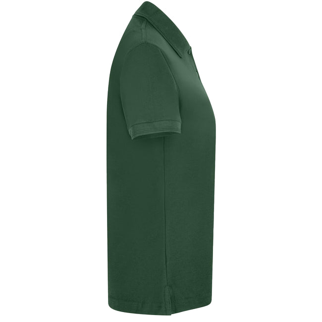 Bottle Green - Side - Absolute Apparel Womens-Ladies Elegant Fitted Polo