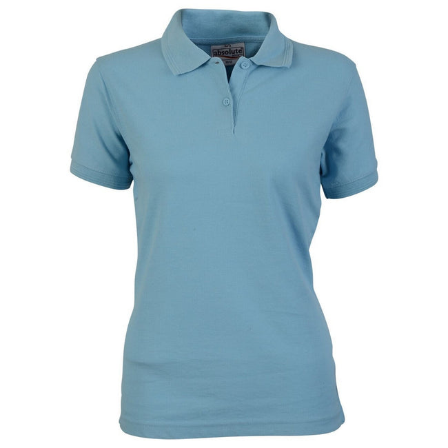 Light Blue - Front - Absolute Apparel Womens-Ladies Elegant Fitted Polo