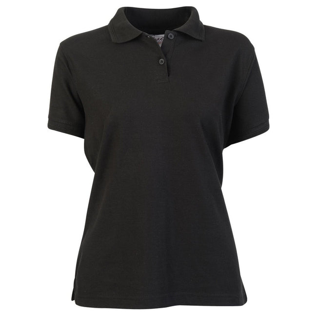 Black - Front - Absolute Apparel Womens-Ladies Elegant Fitted Polo