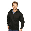 Black - Back - Absolute Apparel Mens Zip Thru Hood