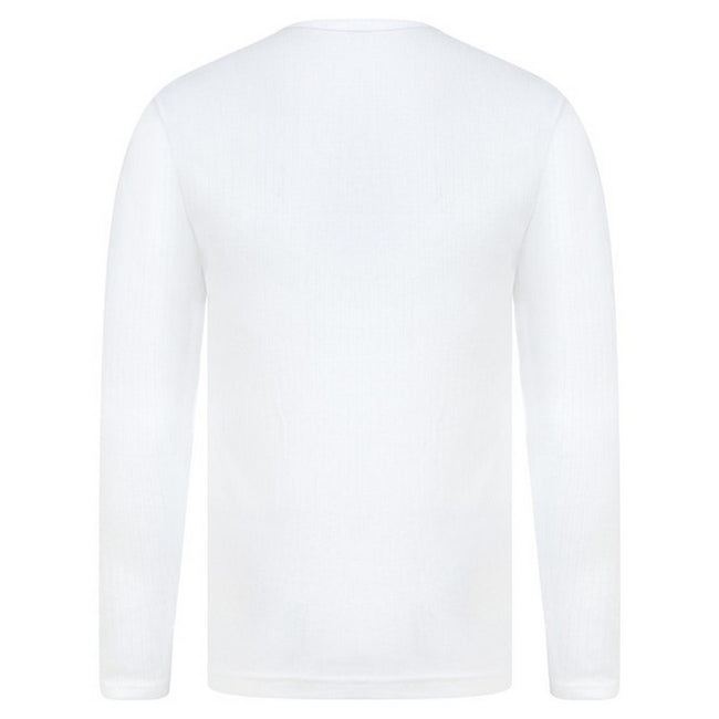 White - Back - Absolute Apparel Mens Thermal Long Sleeve T-Shirt