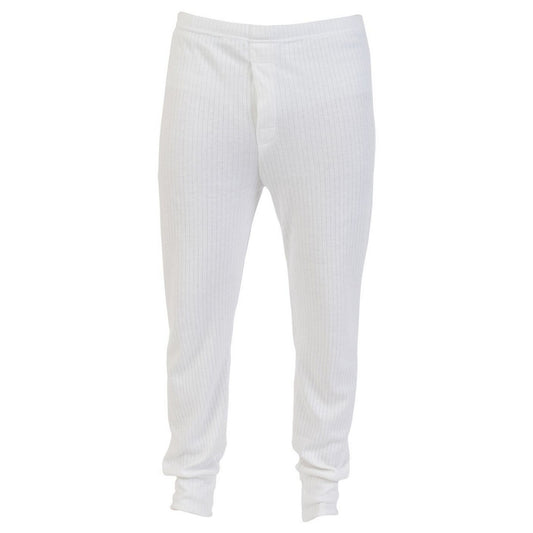 White - Front - Absolute Apparel Mens Thermal Long Johns