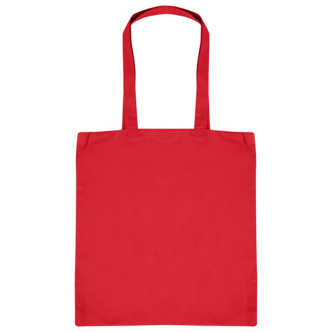 Red - Front - Absolute Apparel Cotton Shopper Bag