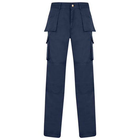 Navy - Front - Absolute Apparel Mens Workwear Utility Cargo Trouser
