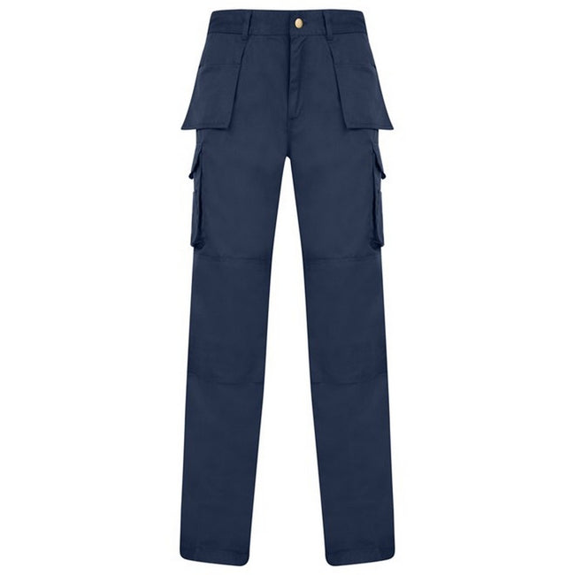 Navy - Front - Absolute Apparel Mens Workwear Utility Cargo Trouser