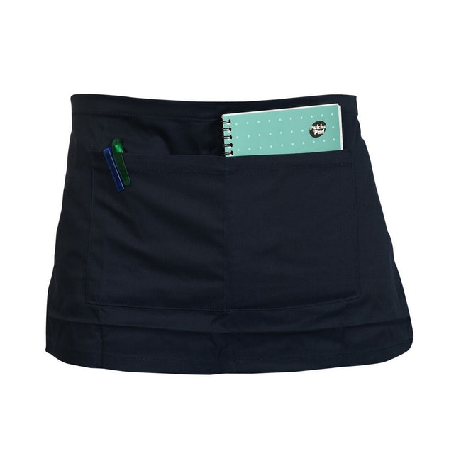 Navy - Front - Absolute Apparel Adults Workwear Waist Apron With Pocket