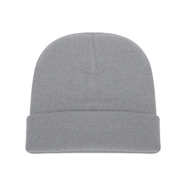 Sport Grey - Side - Absolute Apparel Knitted Turn Up Ski Hat