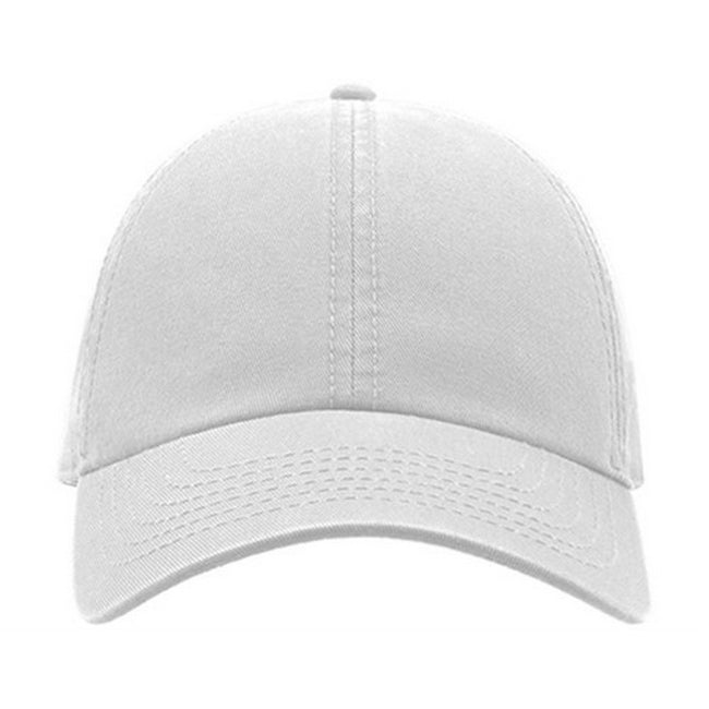 White - Back - Atlantis Action 6 Panel Chino Baseball Cap