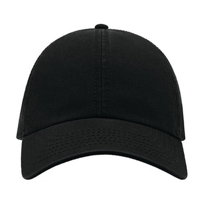 Black - Back - Atlantis Action 6 Panel Chino Baseball Cap