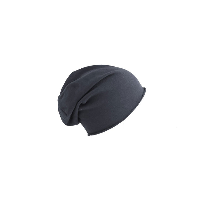 Navy - Side - Atlantis Brooklin Raw Edge Jersey Beanie