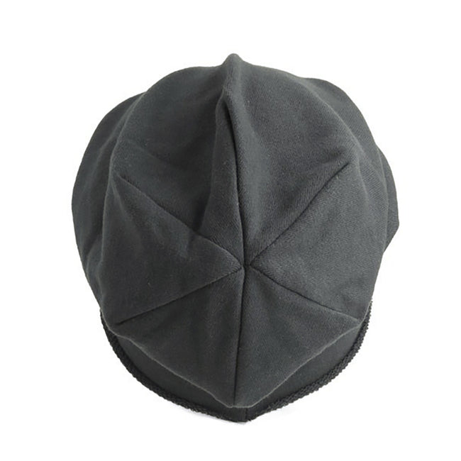 Dark Grey - Back - Atlantis Brooklin Raw Edge Jersey Beanie
