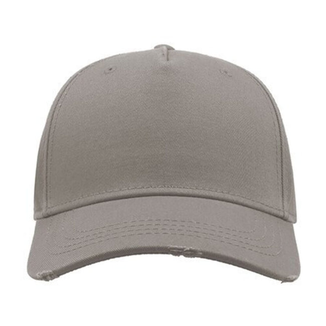Grey - Side - Atlantis Cargo Weathered Visor 5 Panel Cap
