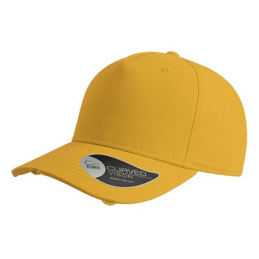 Yellow - Front - Atlantis Cargo Weathered Visor 5 Panel Cap