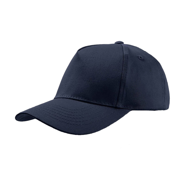 Navy - Front - Atlantis Childrens-Kids Start 5 Cap 5 Panel
