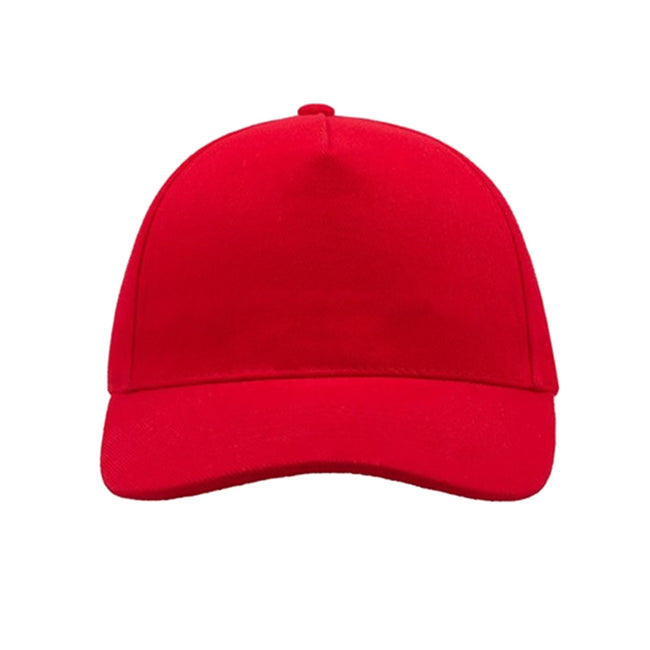 Red - Pack Shot - Atlantis Liberty Five Buckle Heavy Brush Cotton 5 Panel Cap
