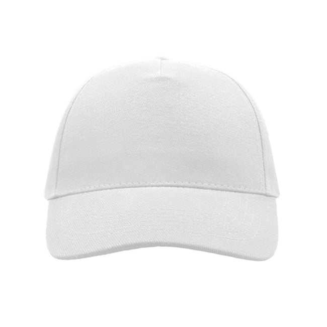 White - Pack Shot - Atlantis Liberty Five Heavy Brush Cotton 5 Panel Cap