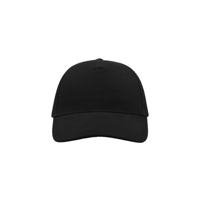 Black - Pack Shot - Atlantis Liberty Five Heavy Brush Cotton 5 Panel Cap