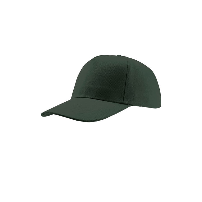 Dark Green - Front - Atlantis Liberty Five Heavy Brush Cotton 5 Panel Cap