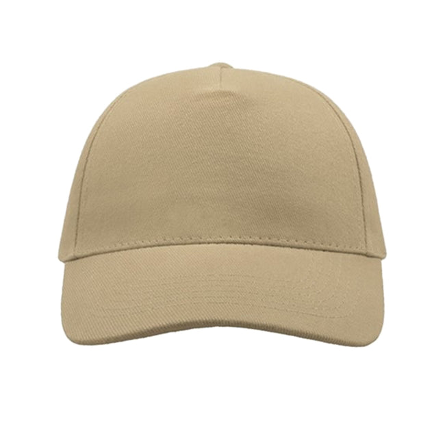 Khaki - Pack Shot - Atlantis Liberty Five Heavy Brush Cotton 5 Panel Cap