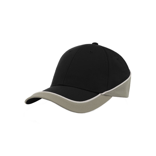 Black-Grey - Front - Atlantis Racing Teamwear 6 Panel Cap