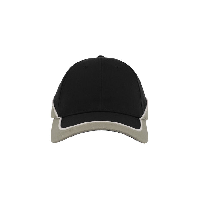 Black-Grey - Pack Shot - Atlantis Racing Teamwear 6 Panel Cap