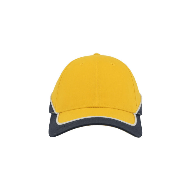 Yellow-Navy - Pack Shot - Atlantis Racing Teamwear 6 Panel Cap