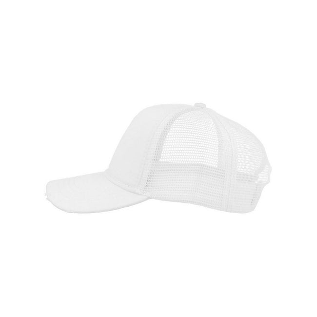 White-White - Lifestyle - Atlantis Rapper Destroyed 5 Panel Weathered Trucker Cap