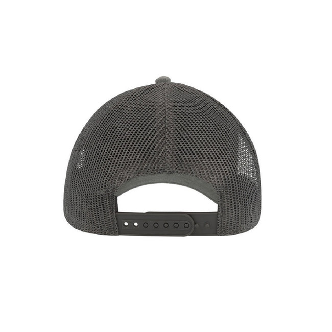 Dark Grey - Back - Atlantis Rapper Jersey Mid Visor Trucker Cap