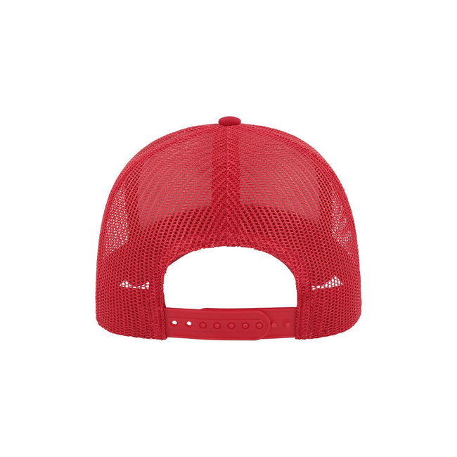 Red-Red - Back - Atlantis Rapper Cotton 5 Panel Trucker Cap