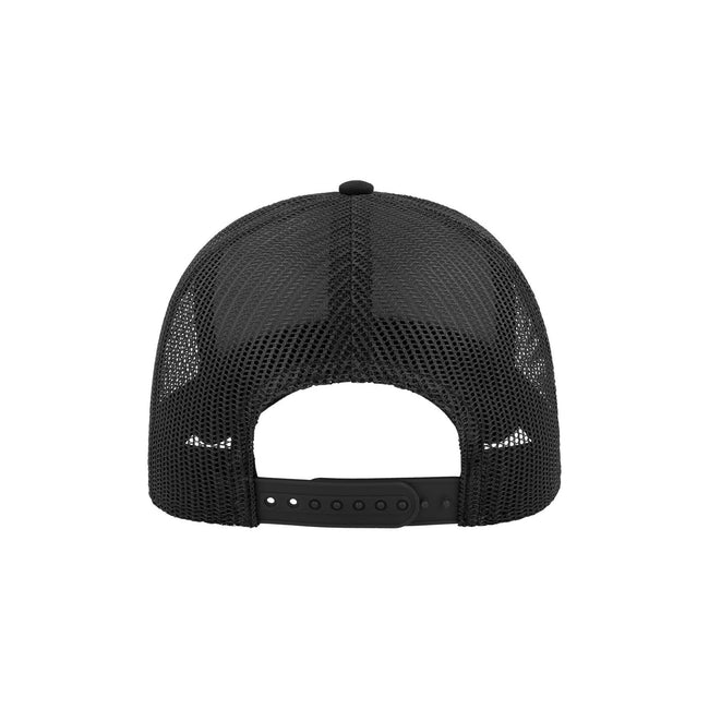 Black-Black - Back - Atlantis Rapper Cotton 5 Panel Trucker Cap
